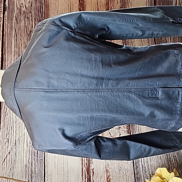 NEW VINTAGE L.L.BEAN BLUE LONG SLEEVE BUTTON-UP CROPPED JACKET - Picture 6 of 16